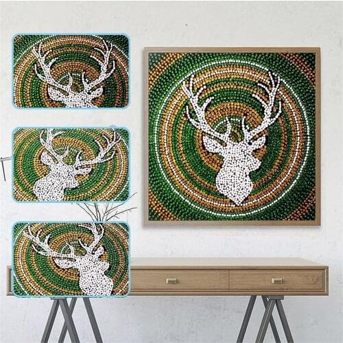 EverShine 5D DIY Diamond Painting Special Shape Deer Diamond Mosaic Animal Diamond Embroidery Full Display Picture Of Rhinestone