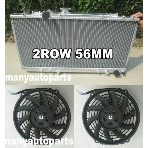 Aluminum Radiator + Fans for TOYOTA CELICA GT4 ST185 3S-GTE 1989-1993 1989 1990 91 1992 1993 MT