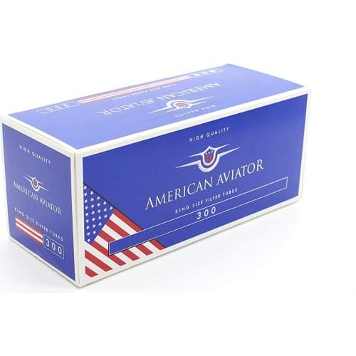 AMERICAN AVIATOR 1500 empty tubes with 8 mm x 15mm filter for rolling tobacco (5 boxes of 300), made in EU