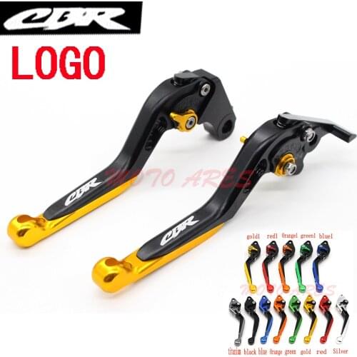 For HONDA CBR250R CBR300R CB300F CBR500R CB500F CB500X Motorcycle Adjustable Folding Extendable Brake Clutch Levers logo CBR