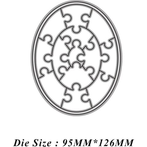 Ellipse Combination Block Puzzle Metal Cutting Dies Scrapbook Paper Craft Knife Mould Stencils 2021 New Making Die Cuts