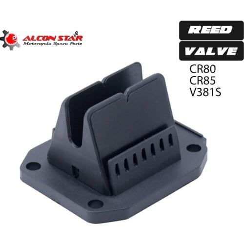 Alconstar- CR80 CR85 Intake Pipe Reed Valve Carbon Fiber For Honda CR80 CR85 Dit Pit Bike ATV Motorcycle Reed valve V381S Race