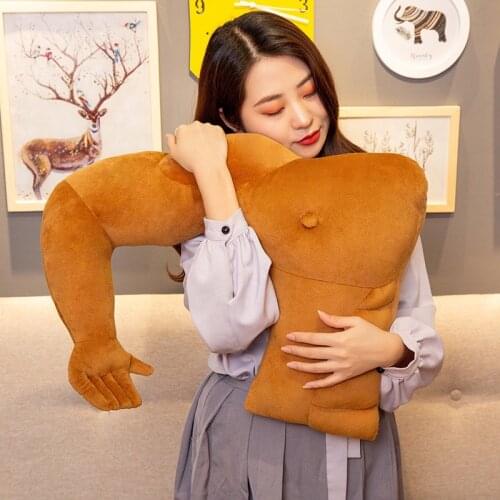Simulation Muscle Plush Pillow Toy Soft Stuffed Body Doll Boyfriends Pillow Cushion Girlfriend Birthday Christmas Gift