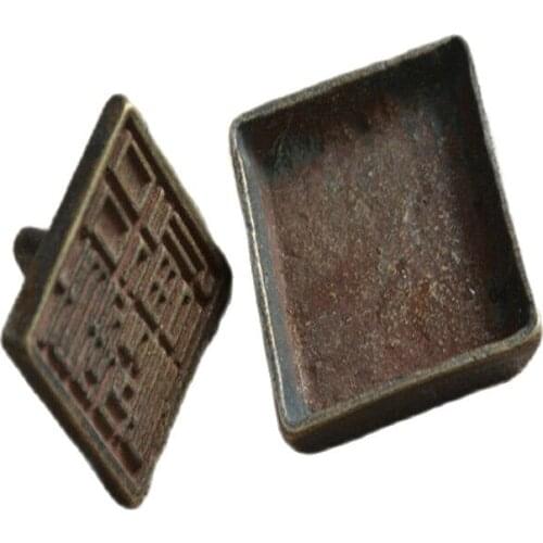 Chinese old copper Bronze Copper seal and box stamp Yong Zheng seal