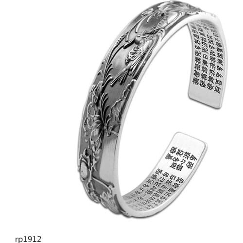 KJJEAXCMY Boutique jewelry Thai silver hand decoration foot silver 999 jewelry opening play water heart bracelet