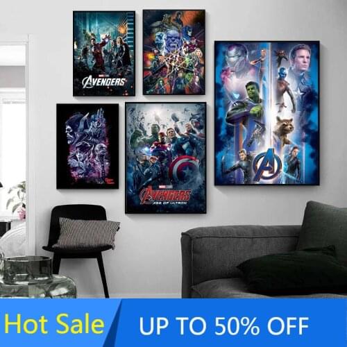 Classic Movies Marvel Canvas Painting Wall Art Comic Avengers Character Posters and Prints Picture for Living Room Home Decor