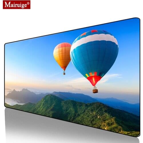 Hot Air Balloon Mouse Pad Large Landscape Colored Mat genshin impact Turkey MousePad 90x40cm Gaming Accessories Desktop Pad