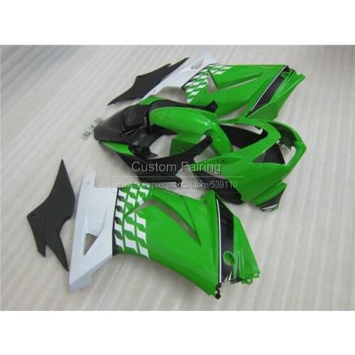 Injection molded ABS full Fairing kit for Kawasaki ninja 250r 2008-2012 2013 2014 green white black fairings EX250 08-14 BL23