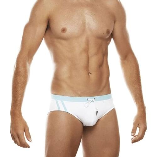 Swimwear Men Badpak Swimming Shorts For Men Solid Lace-up Muscle Man Pad Triangle Trunks Beach Sunga Surfing Shorts Bikini