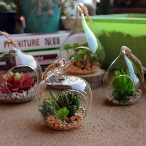 New Arrive Water Tear Drop Glass Hanging Planter Container glass Vase Pot Terrarium Decoration flower vases for homes