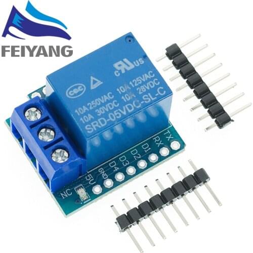 1Set One Channel Wemos D1 Mini Relay Shield Wemos D1 Mini Relay Module ESP8266 Development Board 1 channel