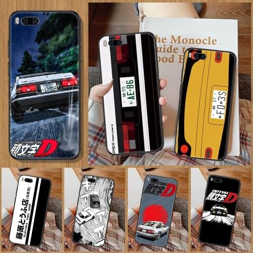 Initial D AE86 car Phone Case For Xiaomi Mi Note 8 9 10 11 9T 10T A3 Lite Pro Ultra black tpu back fashion waterproof pretty