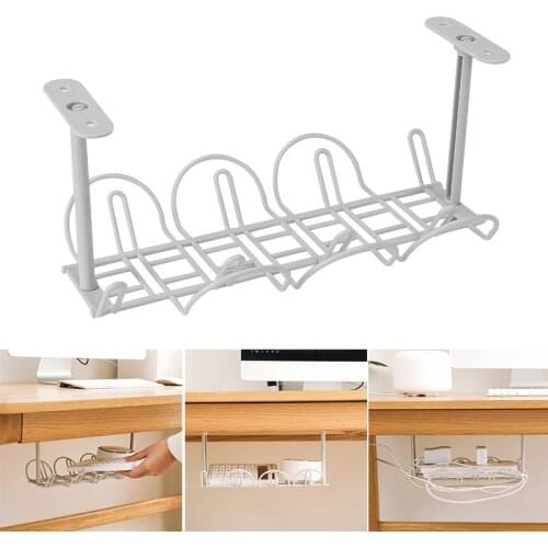 Under Desk Cable Management Tray Organizer for Wire Cord Power Charger Plugs 899