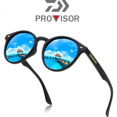 DAIWA Fishing Glasses Outdoor Men and Women Fishing Retro Polarized Round Sunglasses Mountaineering Fashion Beach Sunglasses