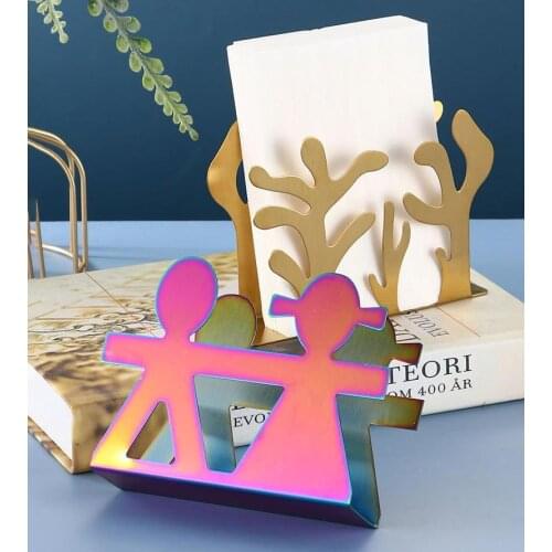 Stainless Steel Napkin Rack Serviette Holder Tissue Dispenser Storage Case Sheet Paper Rack Organizer For Hotel Home Party