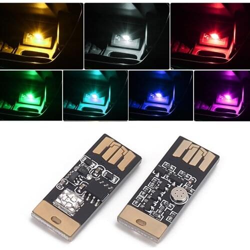 LED Car Decorative lamp USB RGB Atmosphere Light For Ford Focus Fusion Transit Fiesta Explorer 5 ranger Kuga F150 Mustang Shelby