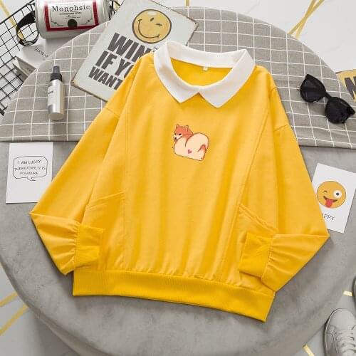 Corgi Hoodie Kawaii Graphic Sweatshirt Cotton Oversized Tracksuit Best Friend Sweatshirts Winter Hoody with Pocket Harajuku Tops