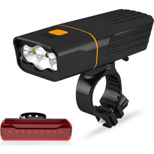 Bike Light Set Rechargeable Bicycle Headlight Rear Lights Set Cycling Mountain Flashlight for Cycling,Mountain Bike,Etc