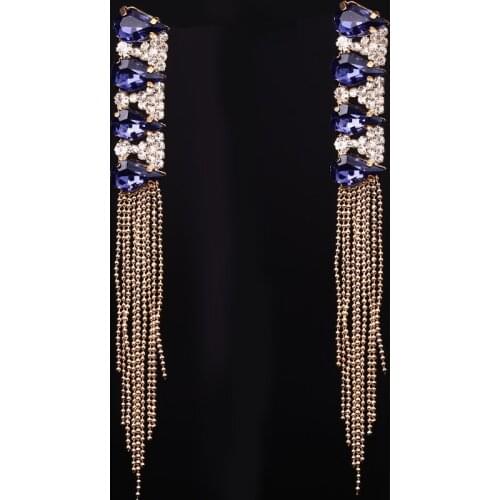 YFJEWE Fashion Sparkling Crystal Drop Long Tassel Earring For Women Wedding Present On Valentines Day Wholesale #E046