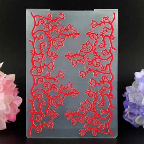 YLEF047 Flower Plastic Embossing Folder For Scrapbook Stencils DIY Photo Album Cards Making Decoration Template Mold 10.5*14.5cm