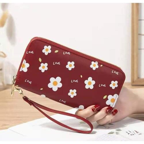Wallet Women Long Luxury Brand Leather Coin Purses Tri-fold soft skin buckle Clutch Female Money Bag hand Credit Card Holder 789