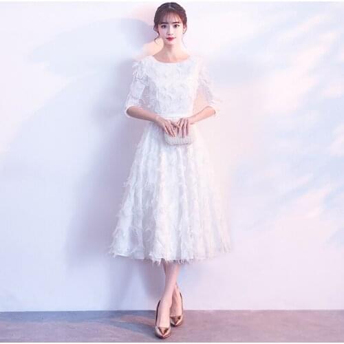 Young lady evening dresses Vestido de festa prom dresses 2018 tea length formal evening dress Beauty emily dress for graduation