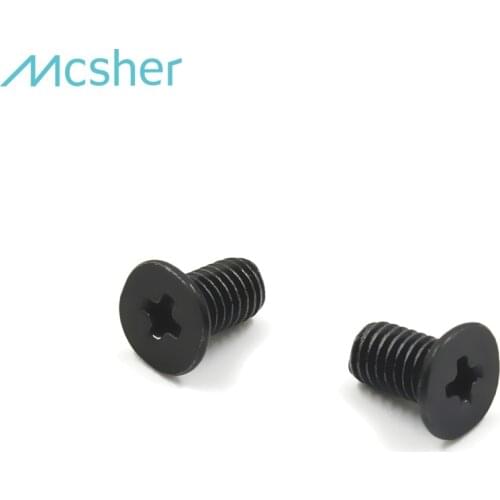 100pcs M3 x 5mm Laptop Notebook Screw Phillips Flat Wafer Head Black Zinc