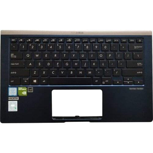 95% NEW Laptop For Asus ZenBook Lingyao U2 Deluxe14 U4300F UX433 UX433F UX433FN Palmrest Upper Case US Backlight Keyboard