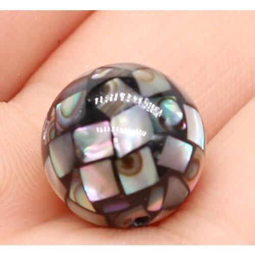 Natural abalone shell loose beads round accessories handmade crafts making DIY exquisite jewelry bracelet necklace