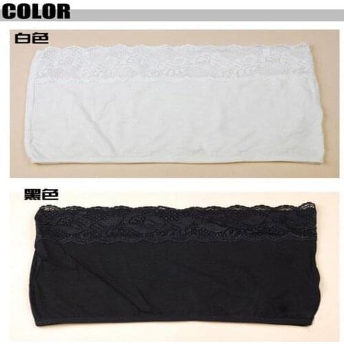 1PCS Fashion Sexy Womens Lace Floral Tube Top Ladies Strapless Top Padded Bra Solid Colors Chest Wrap Underwear