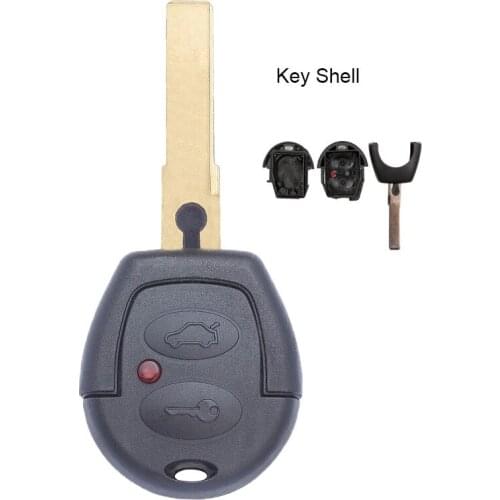 RIOOAK Remote Car Key Shell Case Fob 2 Button for VW Volkswagen Polo Golf Passat Bora Jetta Sharan