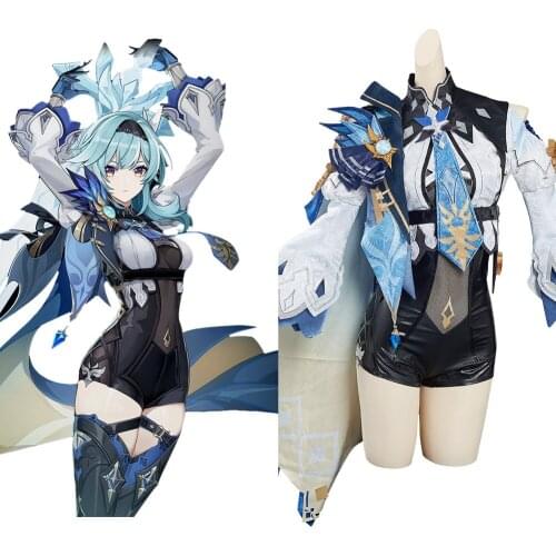 Game Genshin Impact Eula Cosplay Costume Outfits Halloween Carnival Suit