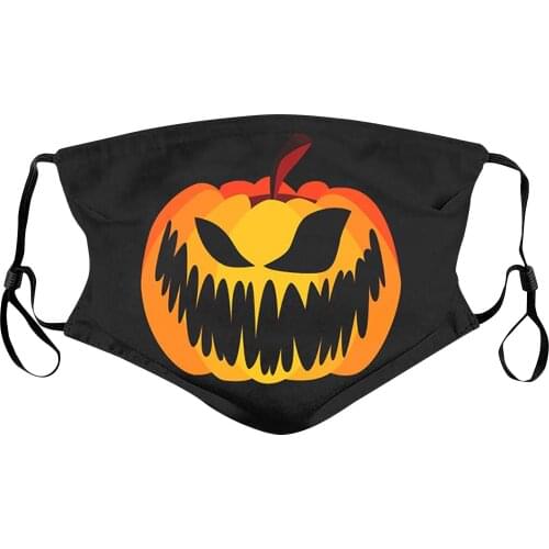 Cosplay Halloween Black Masks Adult Women Men Printed Washable And Reusable Fabric Mouth Cover Cloth Ajustables Mascaras