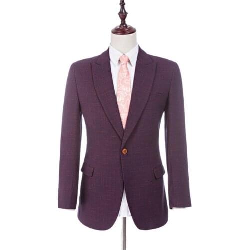 2020New Arrival Wedding Suit Jacket Worsted Wool Man Clothes Groom Tuxedos Groomsman Blazer One Button Peaked Lapel Man Blazer