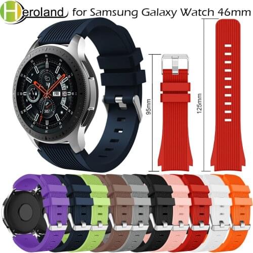 22mm Soft Silicone Watch Strap Band For Samsung Galaxy Watch 46mm Sports Band Smart Watches Band For Samsung Gear S3 Watchbands