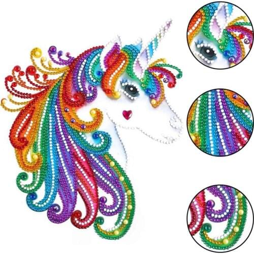 Unicorn DIY 5D Cute Diamond Embroidery Cross Stitch Rhinestone Painting Kits Paint By Number Diamonds for Adults Kids Handmade