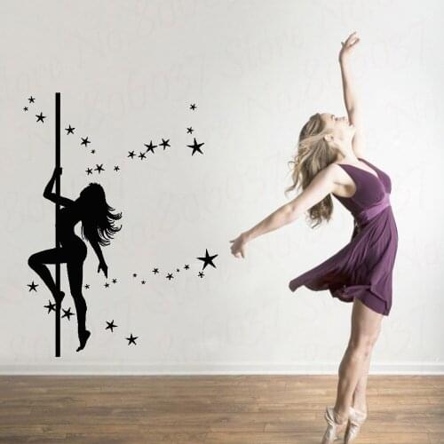 Large Size Music Theme Sexy Dancing Girl Decal Wall Sticker ,Sexy Dancer Decal Wall Sticker Home Decoration WL1462