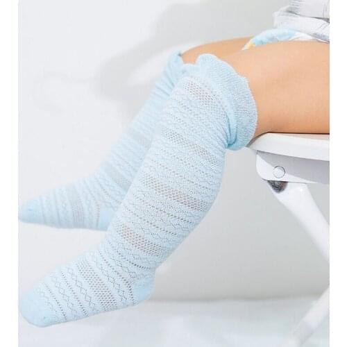 Toddler Socks Baby Knee High Sock Solid Color Children White Long Sock Infant Baby Girl Warm Leg Warmers Kids Cotton Socks