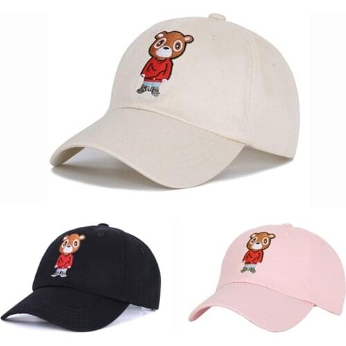New Embroidery Fashion Dad Hat Kanye West Ye Bear Baseball Cap Cotton Adjustable Summer Snapback Sports Hats For Women Men 2020