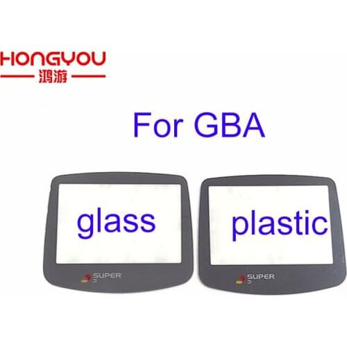 10pcs Plastic Glass Lens for SUPER FAMICOM GBA Screen Glass Lens for Gameboy Advance Color Lens Protector W/ Adhensive