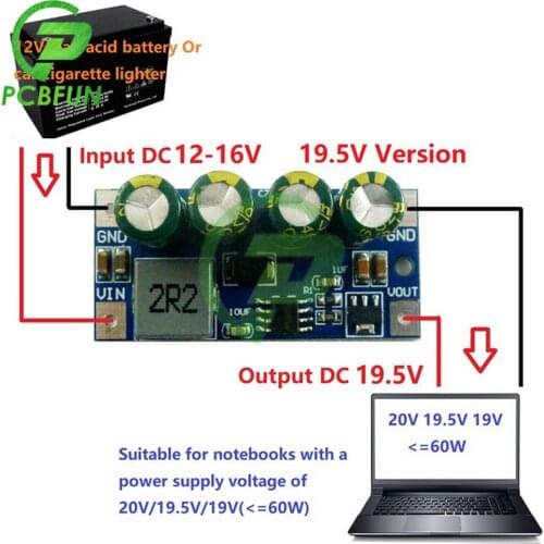 60W DC-DC Boost Converter Step Up Board DC 3.7V-18V to 5V 6V 9V 12V 15V 19.5V for lead acid Car cigarette lighter PLC LED