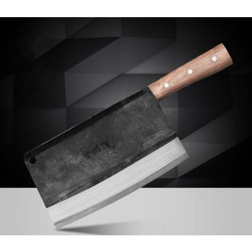 Free Shipping DENG Carbon Steel Forged Handmande Professional Chef Knife Kitchen Cutting Meat Vegetable Household Slicing Knives