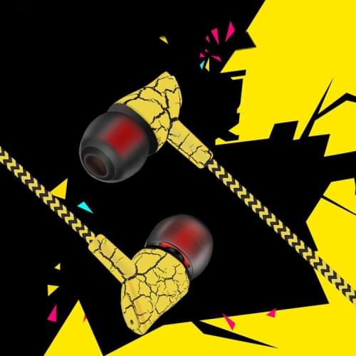 Wired Sports Earphones Crack Braided Stereo in ear Headset gamer 3.5mm with microphone Earplugs for a mobile phone sony android