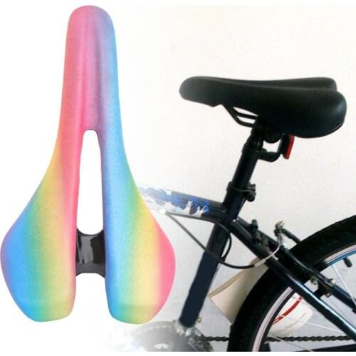 Mountain road bike cushions Hollow comfort breathable rainbow dazzling color saddle седло для велосипеда selim mtb saddle