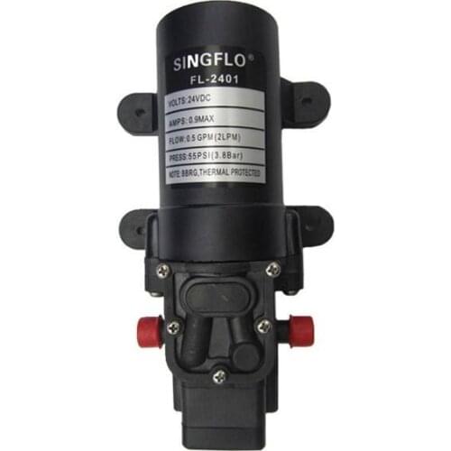 SINGFLO FL-2401 VOLTS:24VDC AMPS:0.9MAX Electric Diaphragm pump, self-priming pump