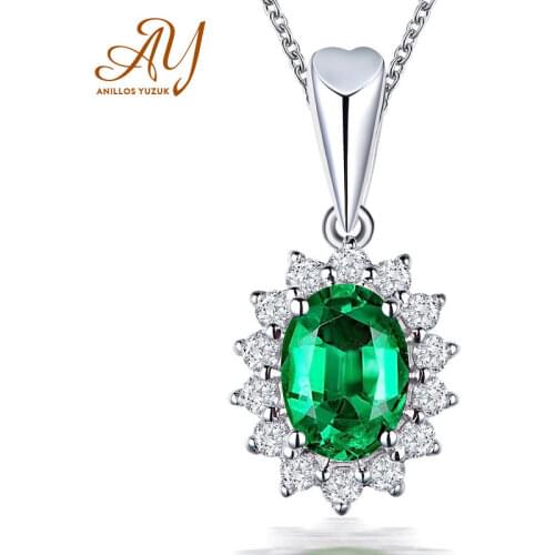 Anillos Yuzuk 6 Color 925 Silver High Quality Classic CZ Pendant Necklace With Chain For Women Wedding Engagement Jewelry Gift