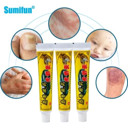Sumifun 1Pcs 20g Tiger Balm Eczema Cream Psoriasis Antibacterial Dermatitis Pruritus Eczematoid Medical Herb Skin Care Ointment