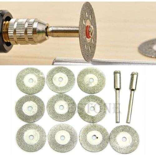 1 Set 10pcs 20mm Rotary Tool Circular Saw Blades Cutting Discs Mandrel Cutoff