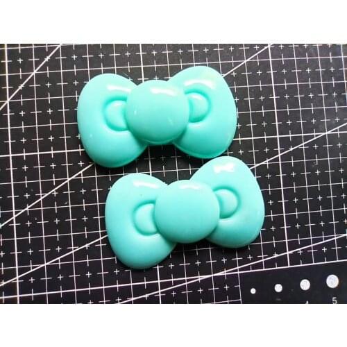 1pcs/lot new resin simulation blue bowknot 58mm Scrapbook Embellishment DIY Phone Decoration