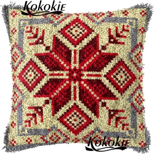 3d latch hook kits printed Unfinished Crocheting Rug Kits Yarn Christmas Pillowcase cross stitch kits embroidery needlework sets